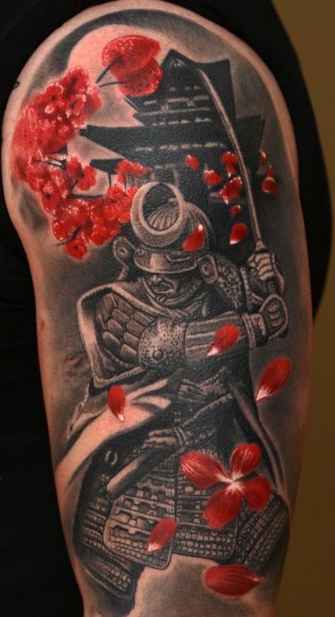 tatouage samourai bras