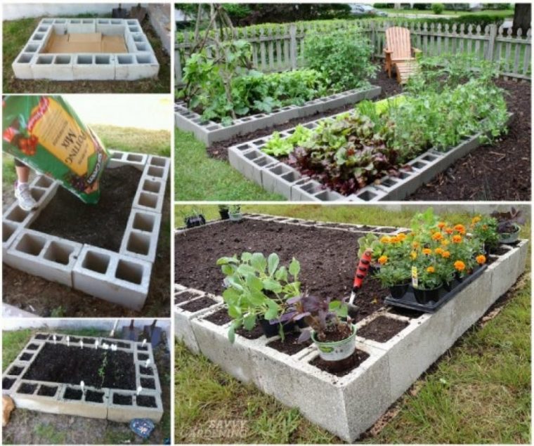 12 Avantages À Faire Son Jardin Avec Des Blocs De Béton … avec Faire Un Jardin Surélevé