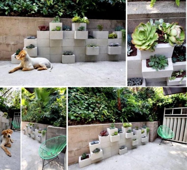 12 Avantages À Faire Son Jardin Avec Des Blocs De Béton … destiné Jardinieres Beton Pour Jardin