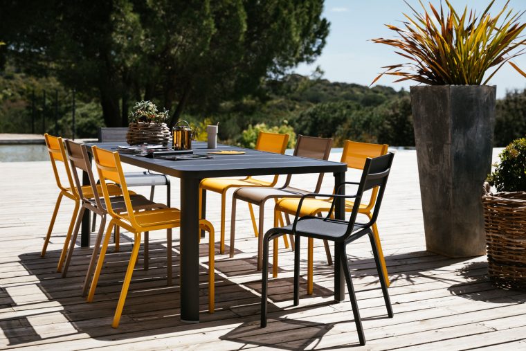 205X100 Cm Oléron Table, Garden Metal Table, Outdoor Table tout Table De Jardin En Metal