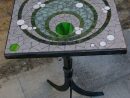 21. Guéridon 45X45Cm Disponible | Table Mosaique, Table De ... dedans Table De Jardin En Carrelage