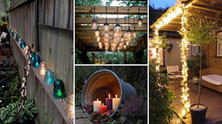 29 Super Idées D'éclairage Pour Le Jardin (Pas Chères Et … pour Decoration De Jardin A Faire Soi Meme