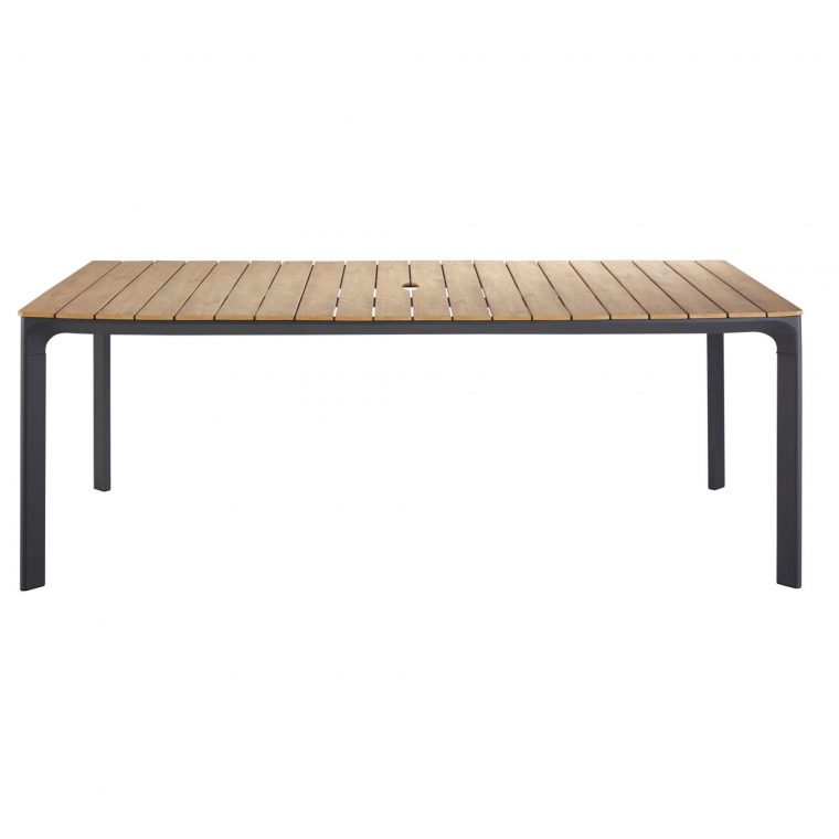 6-8 Seater Aluminium And Composite Garden Table L200 … tout Table De Jardin Aluminium Et Composite