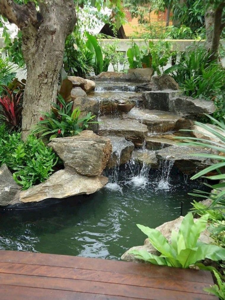 60 Marvelous Backyard Waterfall Garden Landscaping Ideas … concernant Jardiland Bassin De Jardin