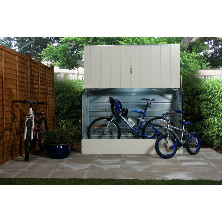 Abri À Vélo Métal Bicycle Store, Crème, L.196 X H.133 X P.89 … pour Trimetals Abri Jardin