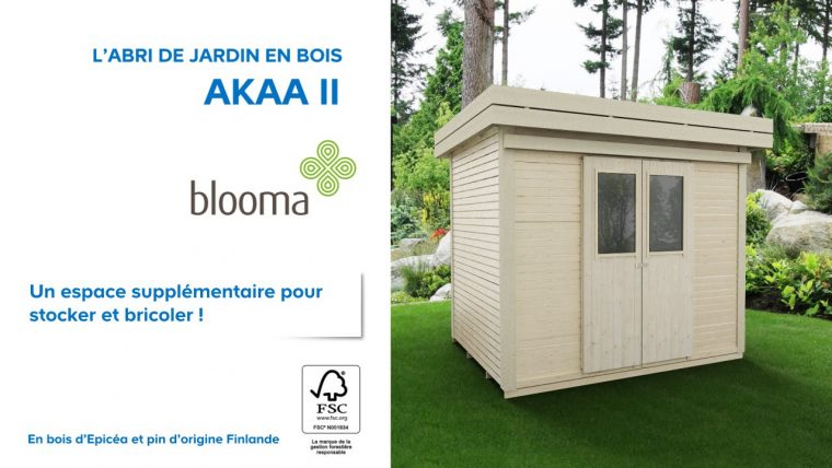 Abri De Jardin En Bois Akaa Blooma (676229) Castorama avec Blooma Abris De Jardin