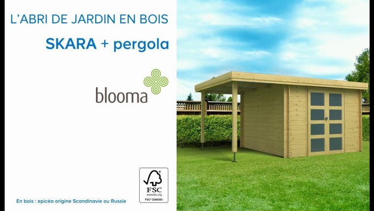 Abri De Jardin En Bois + Pergola Skara Blooma (675978) Castorama avec Maison De Jardin En Bois Castorama