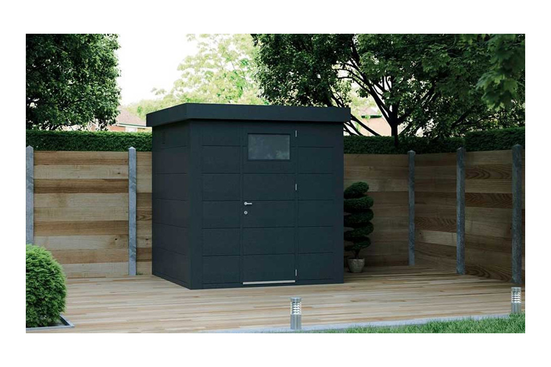 Abri Métal Eléganto 2121 Sd Porte Simple - 4.3M² pour Abri De Jardin Métal Pas Cher