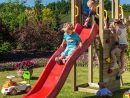 Aire De Jeux En Bois Pour Enfants Avec Toboggan Mur D'escalade Jardin Funny3 pour Mur D Escalade Pour Jardin