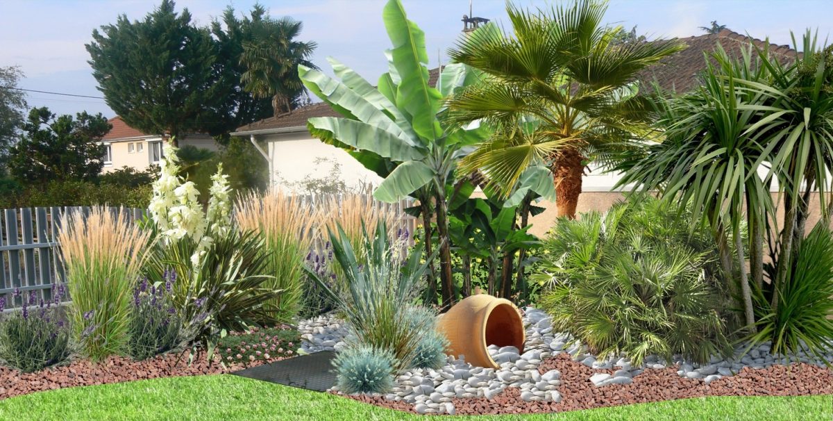 Aménager Un Jardin De Galets serapportantà Modeles Jardins Avec Galets