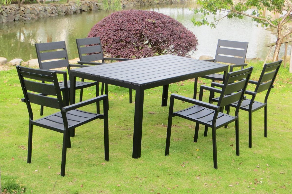 Anzio 6 à Table Et Chaise De Jardin En Aluminium