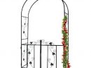 Arche À Rosiers De Jardin - Avec Portillon - 110 X 214 X 38 Cm - En Acier encequiconcerne Arche De Jardin Avec Portillon
