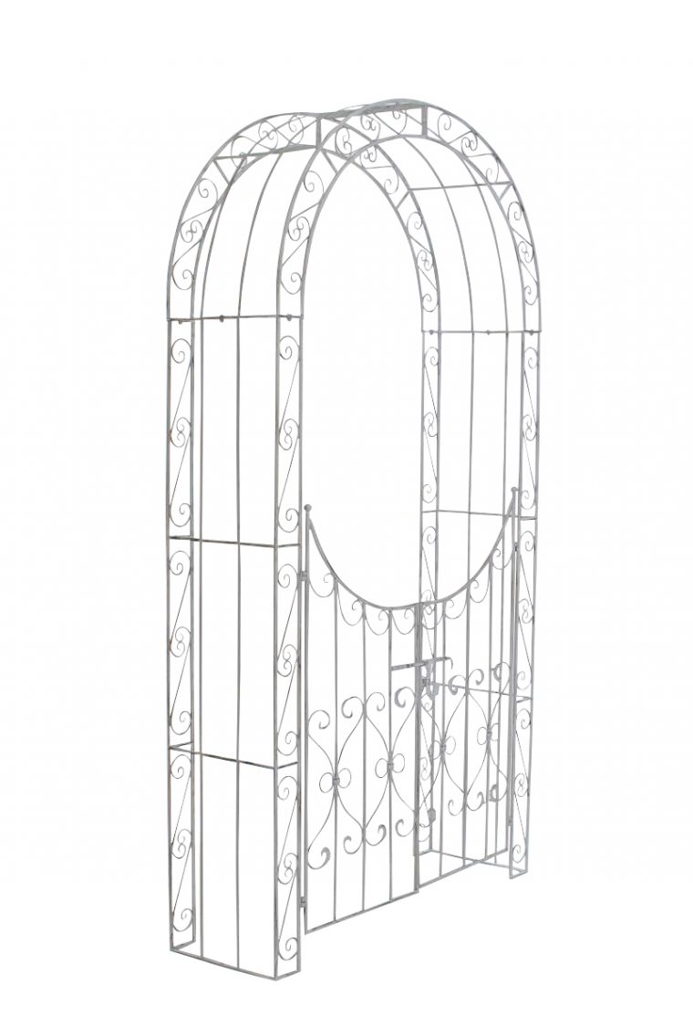 Arche À Rosiers Sina Avec Porte – Arches À Rosiers – Balcon … concernant Arche De Jardin Avec Portillon