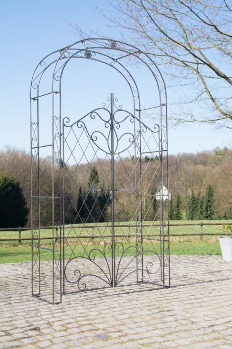Arche Jardin Bronze Avec Portillon | Arche Jardin, Jardins … tout Arche De Jardin Avec Portillon