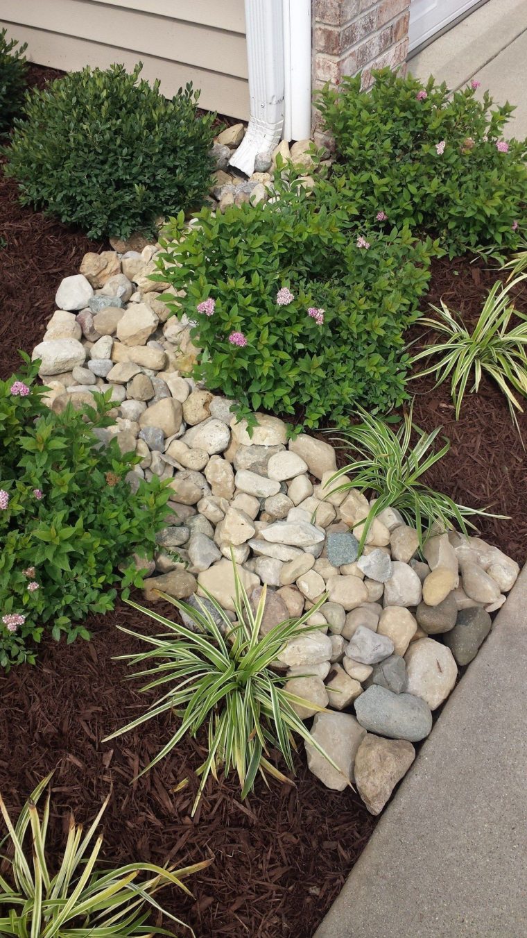 Awesome Front Yard Rock Garden Landscaping Ideas 15 … destiné Modèle Jardin Paysager