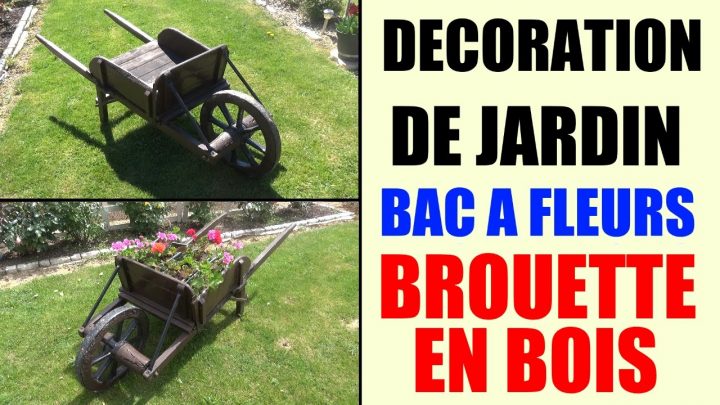 Bac À Fleurs Brouette En Bois – Idée Décoration De Jardin serapportantà Brouette Deco Jardin