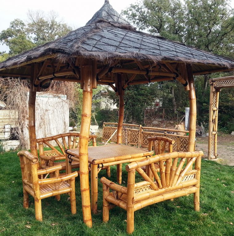 Banc En Bambou – Vente Abris De Jardin En Bambou Et Mobilier … pour Salon De Jardin En Bambou