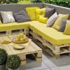 Banc Lounge Et Table En Palettes - Etape Par Étape - Pour Les Makers concernant Coussin Pour Salon De Jardin En Palette