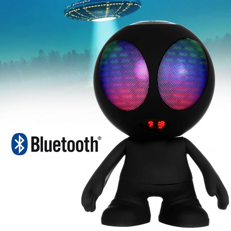 Black Speaker Bluetooth Nomadic Alien To Light Leds – Wiki Ltc Audio concernant Sphere Lumineuse Jardin