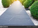 Black Wooden Garden Path Tropical Garden — Stock Photo ... encequiconcerne Allée De Jardin En Bois