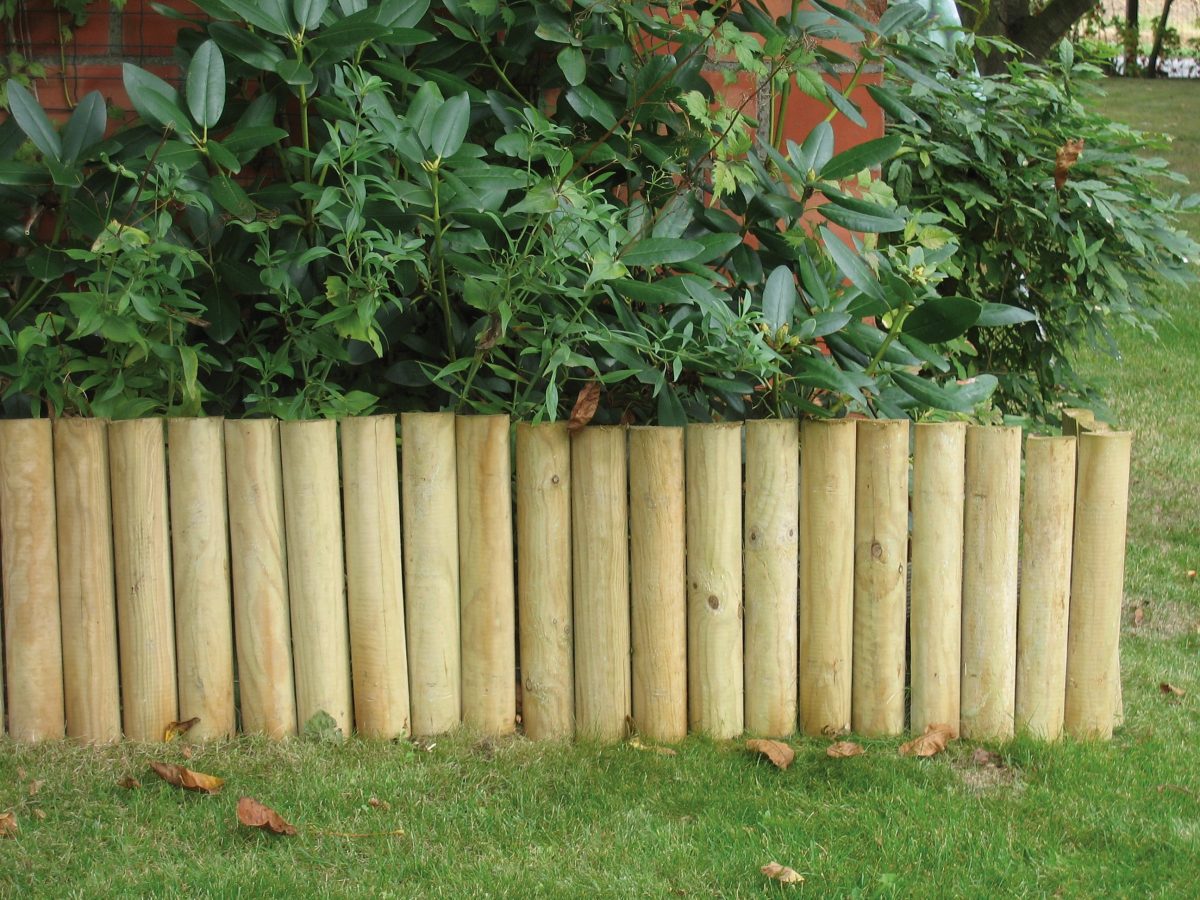 Bordure Demi Ronde En Bois 180 X 20 X 5 Cm Autoclave Solid - Mr.bricolage avec Bordure De Jardin En Bois Mr Bricolage