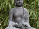 Bouddha Statue En Pierre, Gris Ardoise, Décoration Figurine ... encequiconcerne Statue Bouddha Exterieur Pour Jardin