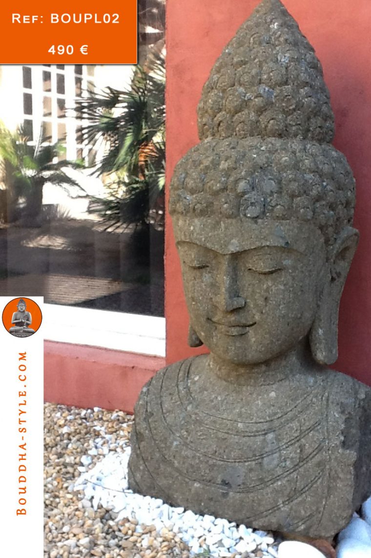 Bouddha-Style, Vente De Bouddha En Pierre De Lave, Bouddha … à Tete De Bouddha Pour Jardin