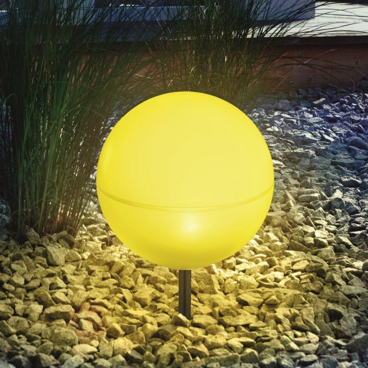 Boule Lumineuse Solaire Flexible Jaune | Boule Lumineuse … concernant Boule Décorative Jardin
