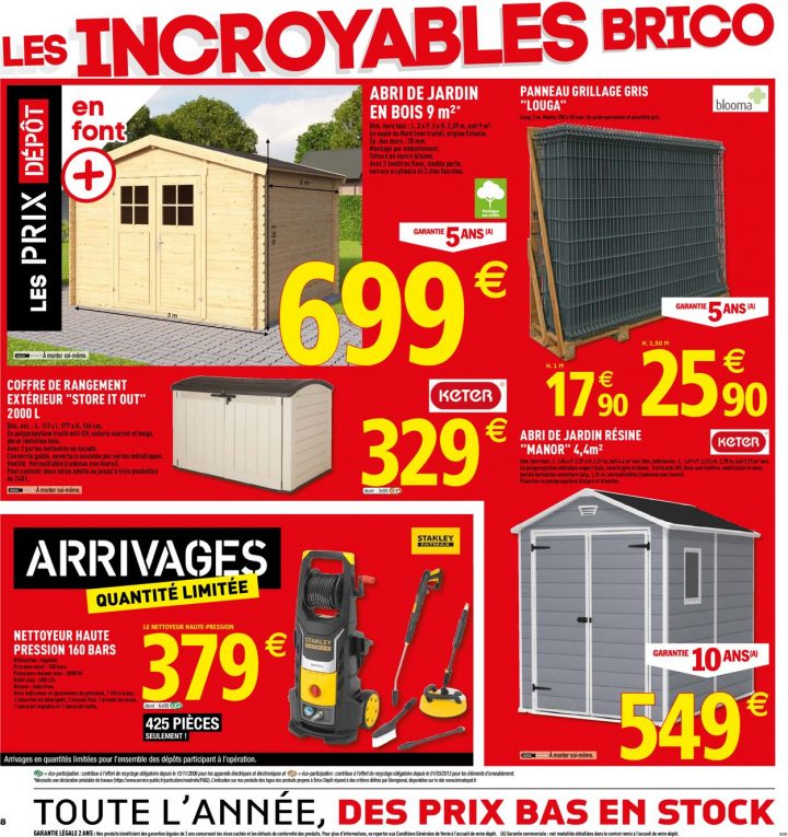 Brico Dépôt Catalogue Actuel 07.06 – 30.06.2019 [8 … intérieur Abris De Jardin Metal Brico Depot