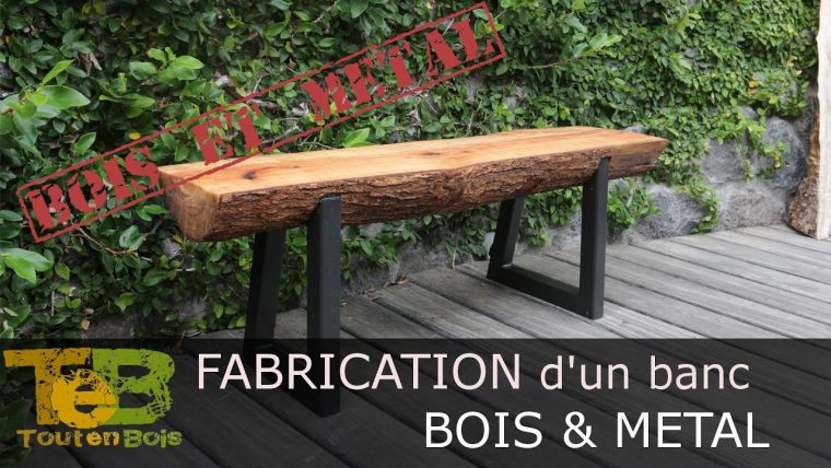 Bricolage Rapide – Comment Fabriquer Un Banc En Bois Et Métal / How To Make  A Wood And Metal Bench destiné Comment Fabriquer Un Banc De Jardin