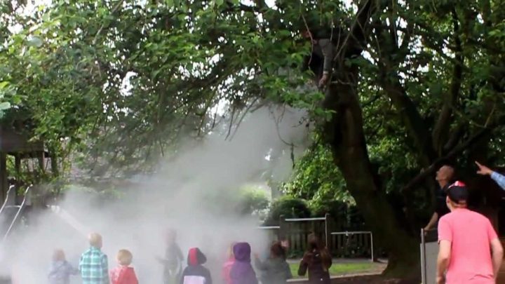 Brumisateur De Brouillard D'eau Dans Un Jardin D'enfant … à Brumisateur Jardin