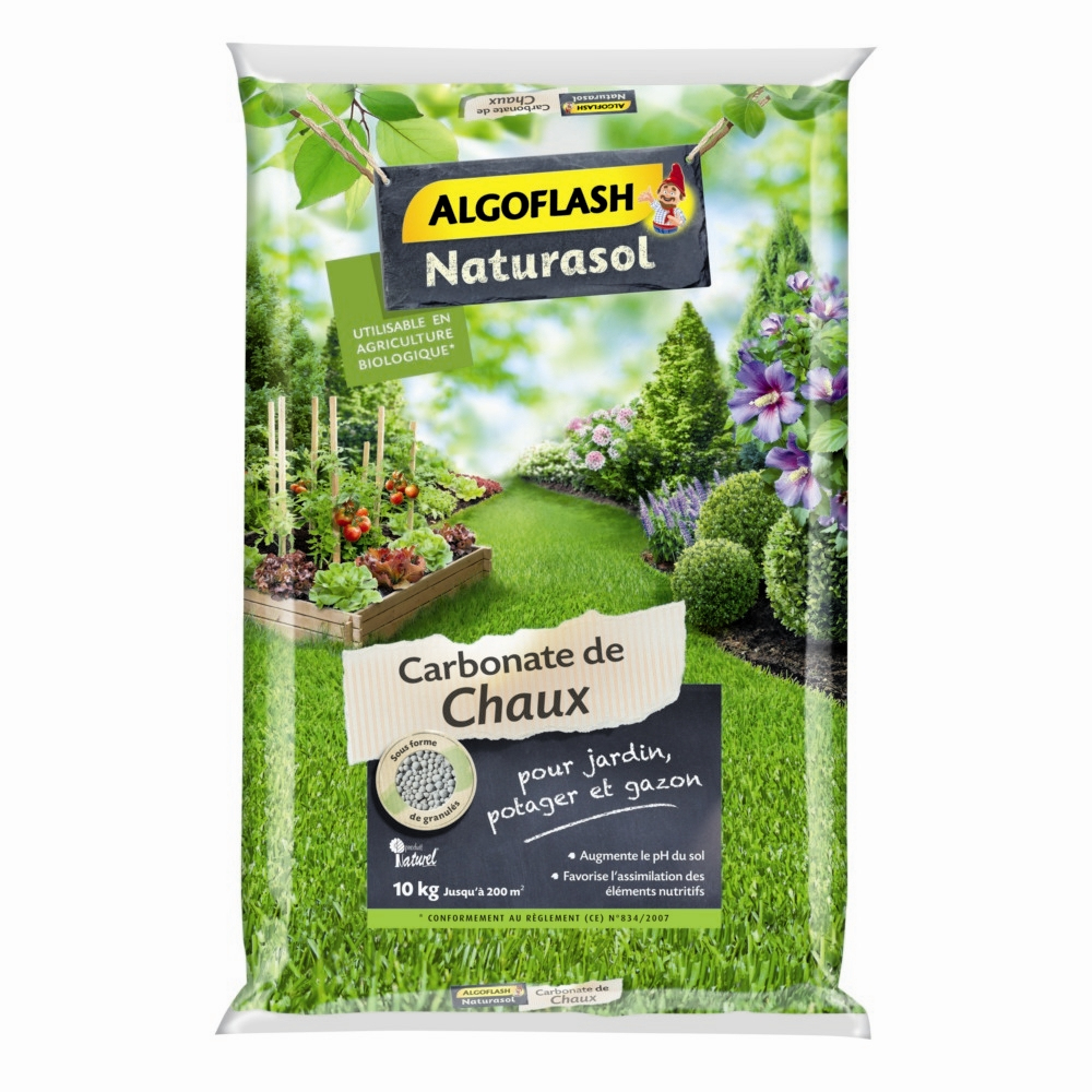 Carbonate De Chaux Algoflash Naturasol 10 Kg tout Chaux Vive Au Jardin