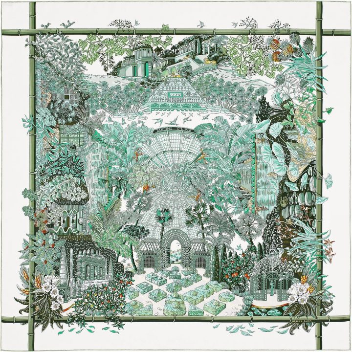 Carré 90 X 90 Cm Hermès | Jardins D'hiver By Annie Faivre Aw … pour Salin De Jardin