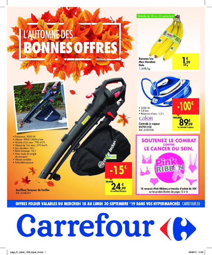 Carrefour – Dépliant Du 18.09.2019 Au 30.09.2019 – Page 1 … pour Abris De Jardin Carrefour