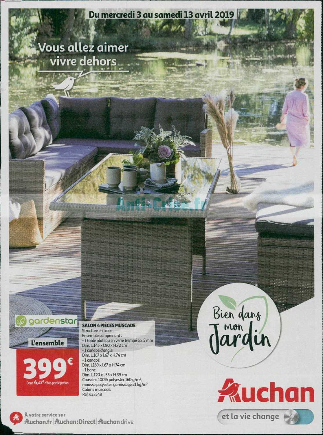 Catalogue Auchan Du 03 Au 13 Avril 2019 (Jardin ... à Promo Salon De Jardin Auchan
