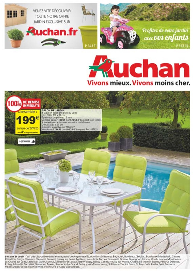 Catalogue Auchan Jardin Au 28 Avril 2015 - Catalogue Az destiné Salon Jardin Auchan