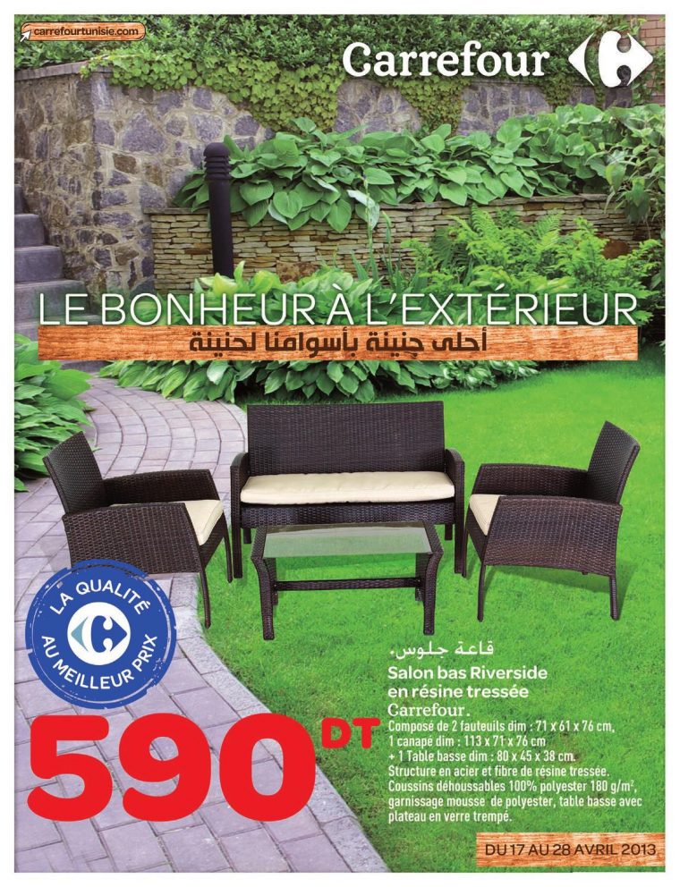 Catalogue Carrefour Le Bonheur À L'extérieur By Carrefour … serapportantà Table De Jardin En Bois Carrefour