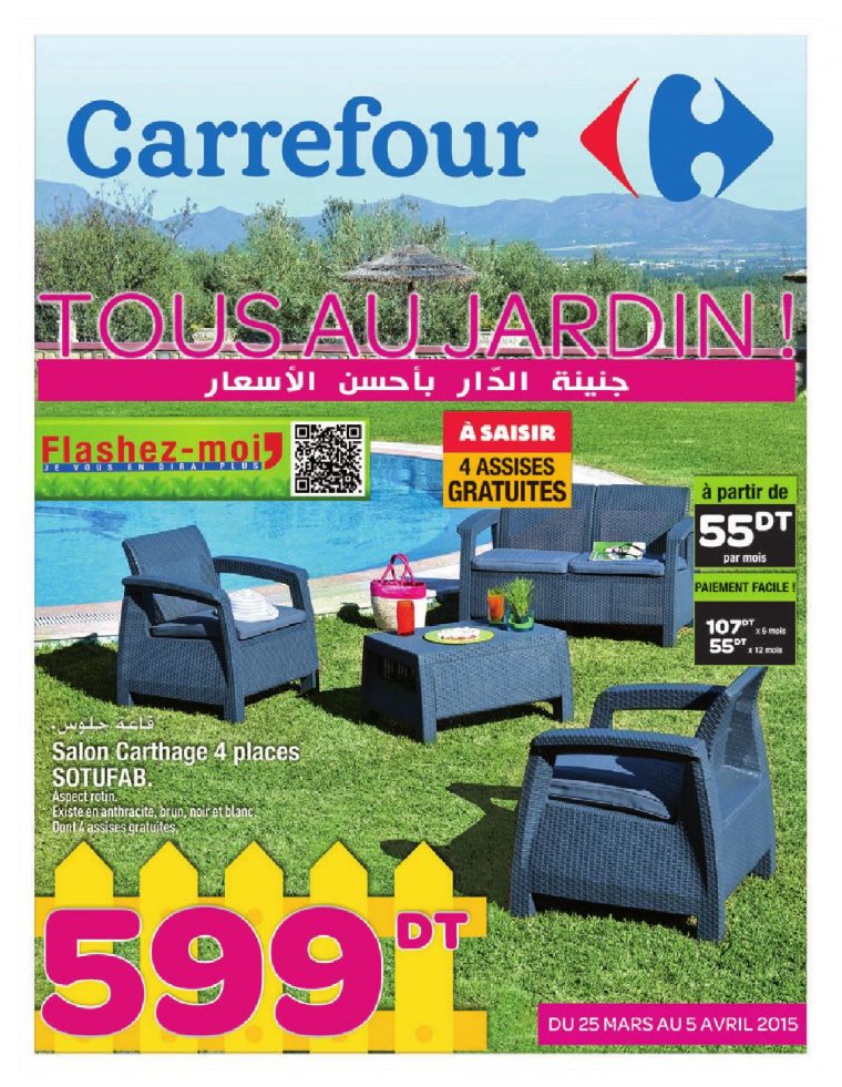 Catalogue Carrefour "tous Au Jardin !" By Carrefour Tunisie … à Salon De Jardin Blanc Carrefour