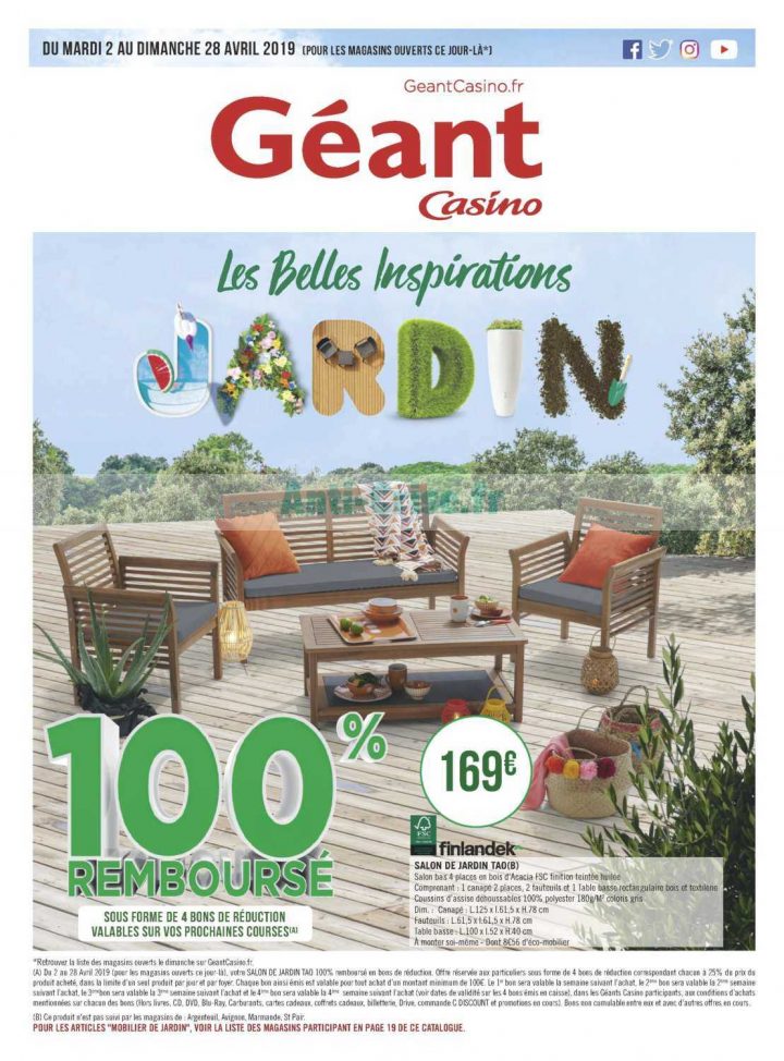 Catalogue Géant Casino Du 02 Au 28 Avril 2019 (Jardin … encequiconcerne Table De Jardin Geant Casino