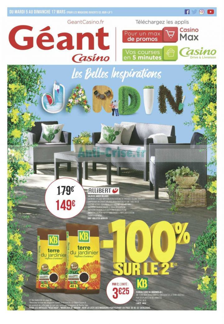 Catalogue Géant Casino Du 05 Au 17 Mars 2019 (Jardin … encequiconcerne Table De Jardin Geant Casino