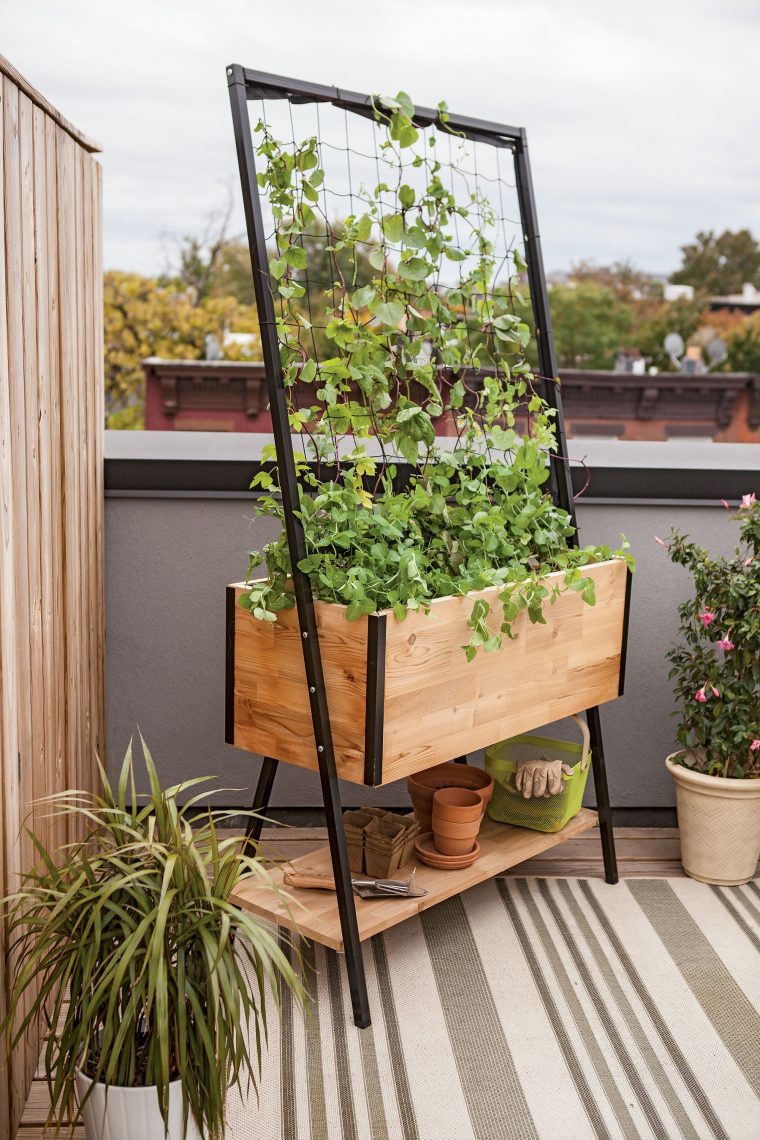 Cedar Planter Box: Apex Trellis Planter – Elevated Planter + … intérieur Jardin Potager Sur Pied