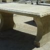 Cette Table En Pierre Naturelle De Provence De 100 X 190 Est ... serapportantà Table De Jardin En Pierre