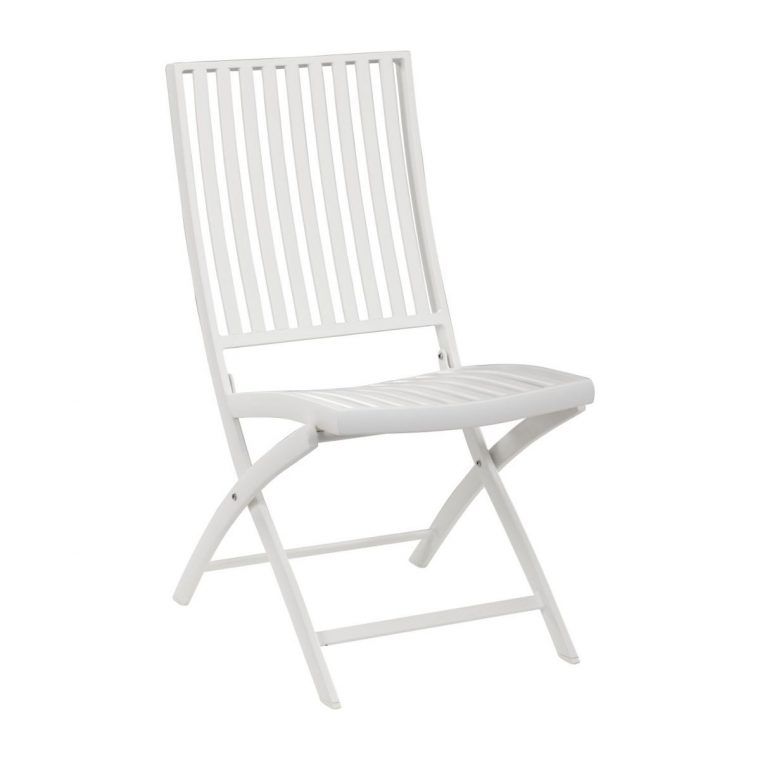 Chaise De Jardin En Aluminium Laqué Blanc concernant Chaise De Jardin Blanche