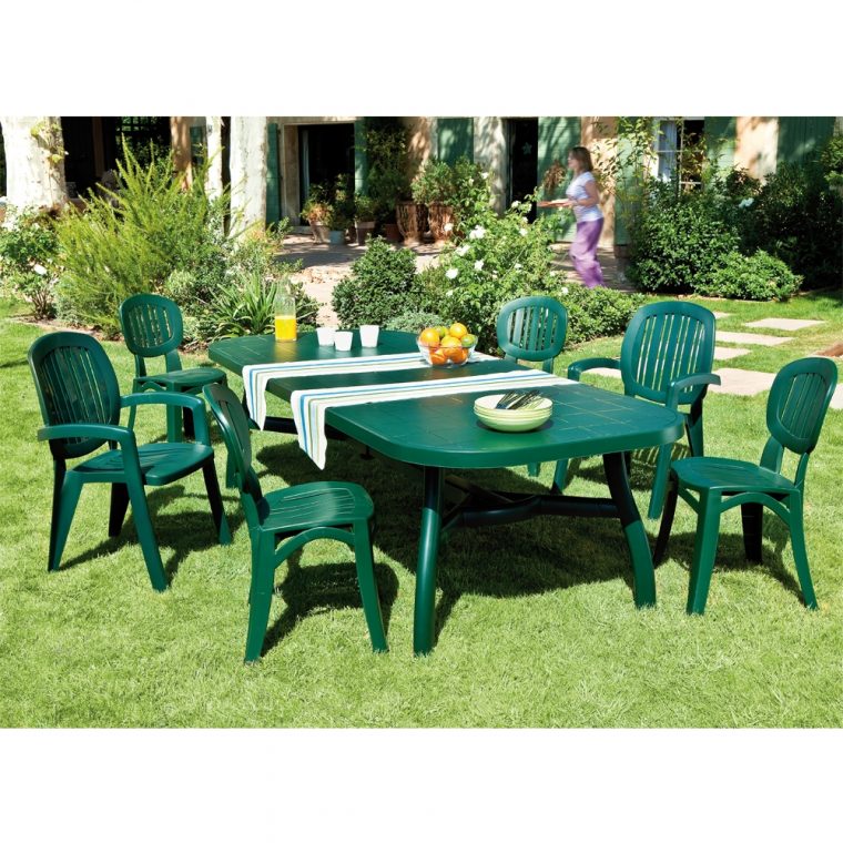 Chaise Elba Vert à Table Et Chaise De Jardin En Plastique