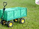 Chariot De Jardin Pliable Xxl Avec Bâche Et Plateau | Tectake destiné Chariot De Jardin Multi Usage