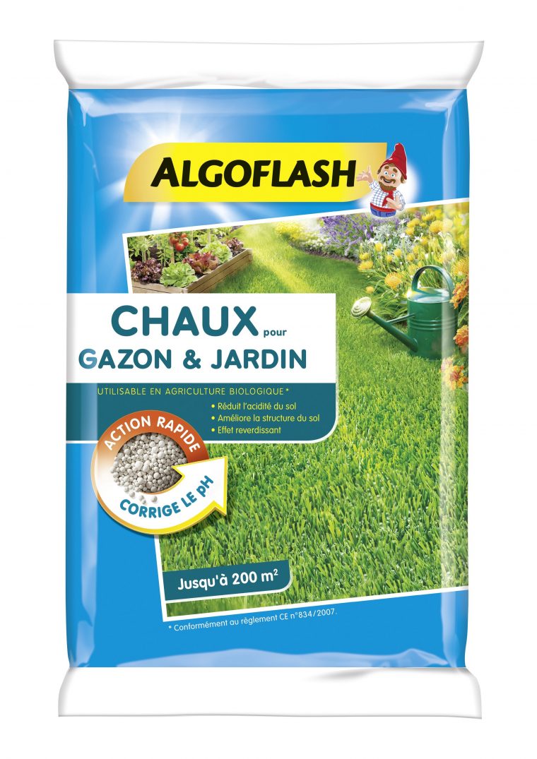Chaux Gazon Et Jardin Algoflash 10Kg 200 M² destiné Quelle Chaux Pour Le Jardin