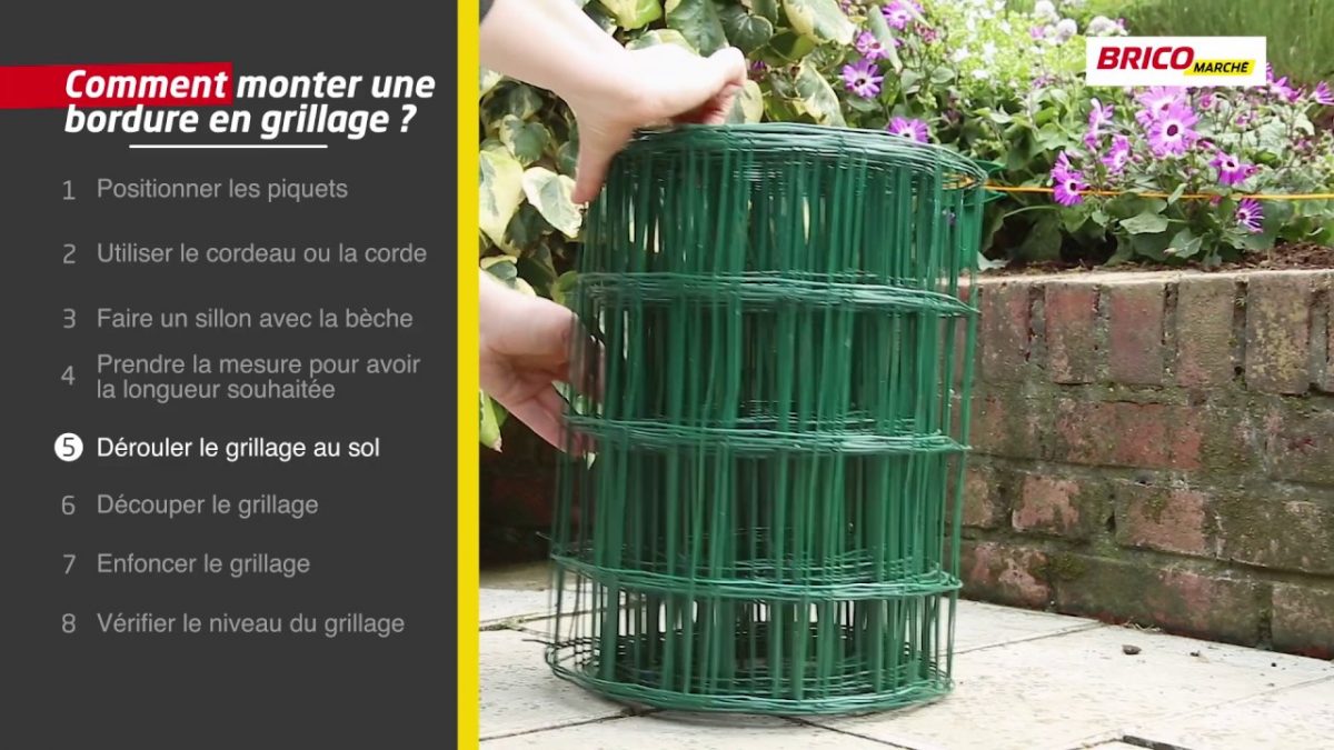 Comment Monter Une Bordure En Grillage ? (Bricomarché) à Bordure De Jardin En Grillage