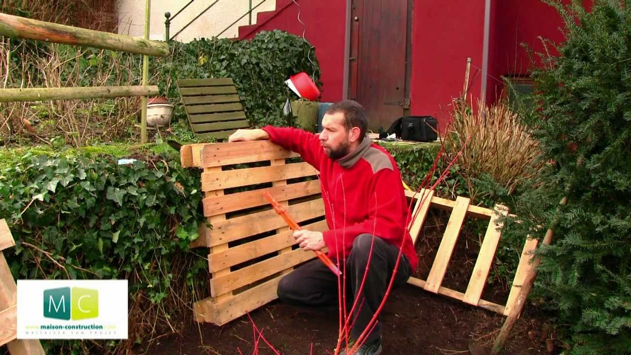 Composteur En Palette, Faire Son Compost - Pallets Composter, Make Your Own  Compost Video à Faire Son Jardin Pas Cher