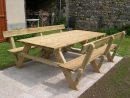 Construction D'une Table Pique-Nique | Asv850 | Diy Picnic ... intérieur Table De Jardin Pique Nique Bois