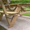 Construction D'une Table Pique-Nique | Asv850 intérieur Table De Jardin En Bois Avec Banc Integre